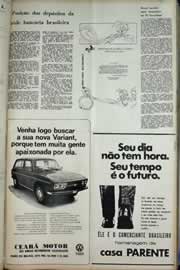 Página do jornal Correio do Ceará de julho de 1971