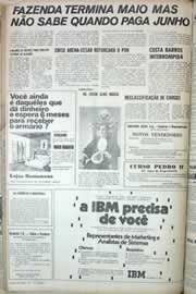 Página do jornal Correio do Ceará de julho de 1971