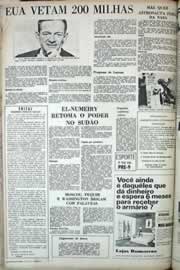 Página do jornal Correio do Ceará de julho de 1971