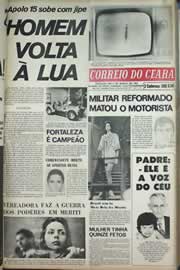 Página do jornal Correio do Ceará de julho de 1971