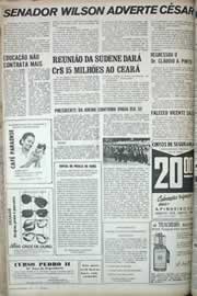 Página do jornal Correio do Ceará de julho de 1971