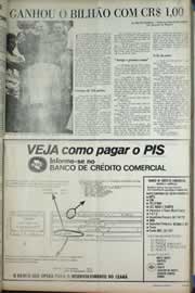 Página do jornal Correio do Ceará de julho de 1971