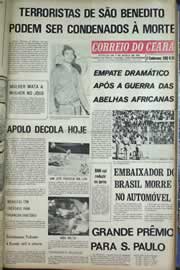 Página do jornal Correio do Ceará de agosto de 1971
