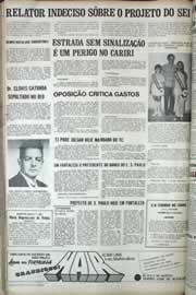 Página do jornal Correio do Ceará de agosto de 1971