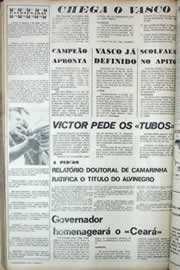 Página do jornal Correio do Ceará de agosto de 1971