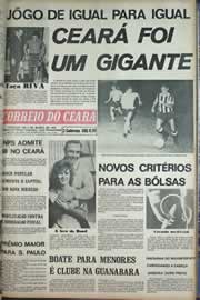 Página do jornal Correio do Ceará de agosto de 1971
