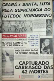 Página do jornal Correio do Ceará de agosto de 1971