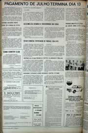 Página do jornal Correio do Ceará de agosto de 1971