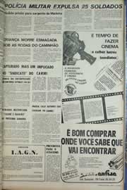 Página do jornal Correio do Ceará de agosto de 1971