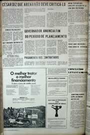 Página do jornal Correio do Ceará de agosto de 1971
