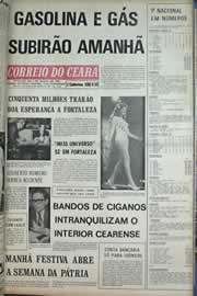 Página do jornal Correio do Ceará de agosto de 1971