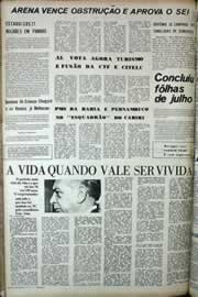 Página do jornal Correio do Ceará de agosto de 1971