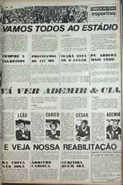 Página do jornal Correio do Ceará de setembro de 1971