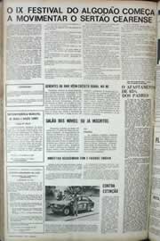Página do jornal Correio do Ceará de setembro de 1971