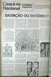 Página do jornal Correio do Ceará de setembro de 1971