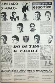 Página do jornal Correio do Ceará de setembro de 1971