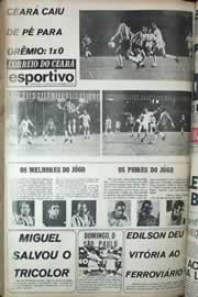 Página do jornal Correio do Ceará de setembro de 1971