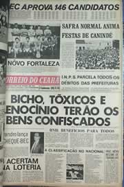 Página do jornal Correio do Ceará de setembro de 1971