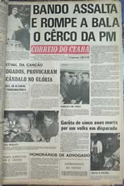 Página do jornal Correio do Ceará de setembro de 1971