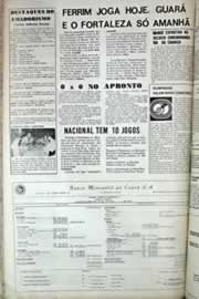 Página do jornal Correio do Ceará de outubro de 1971