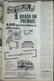 Página do jornal Correio do Ceará de outubro de 1971
