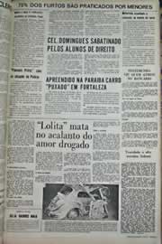 Página do jornal Correio do Ceará de outubro de 1971