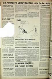 Página do jornal Correio do Ceará de outubro de 1971