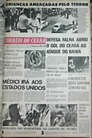 Página do jornal Correio do Ceará de outubro de 1971