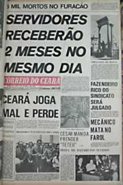 Página do jornal Correio do Ceará de novembro de 1971