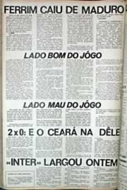 Página do jornal Correio do Ceará de novembro de 1971