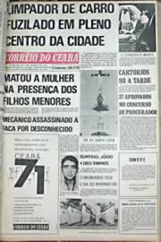 Página do jornal Correio do Ceará de dezembro de 1971