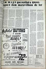 Página do jornal Correio do Ceará de dezembro de 1971