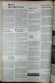 Página do jornal Correio do Ceará de janeiro de 1972