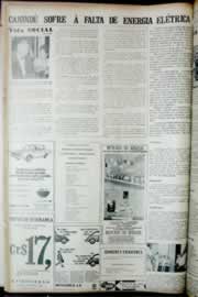 Página do jornal Correio do Ceará de janeiro de 1972
