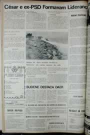 Página do jornal Correio do Ceará de janeiro de 1972