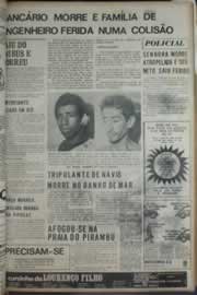 Página do jornal Correio do Ceará de janeiro de 1972