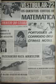 Página do jornal Correio do Ceará de janeiro de 1972