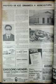 Página do jornal Correio do Ceará de janeiro de 1972
