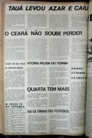 Página do jornal Correio do Ceará de janeiro de 1972