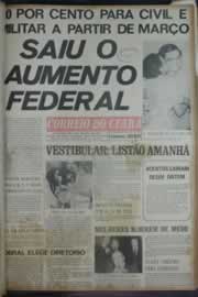 Página do jornal Correio do Ceará de janeiro de 1972