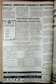 Página do jornal Correio do Ceará de janeiro de 1972