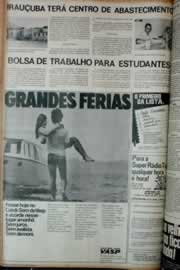 Página do jornal Correio do Ceará de janeiro de 1972