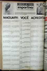 Página do jornal Correio do Ceará de janeiro de 1972