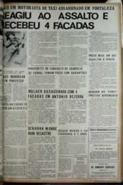 Página do jornal Correio do Ceará de janeiro de 1972