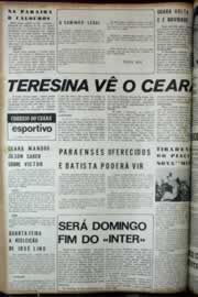 Página do jornal Correio do Ceará de janeiro de 1972