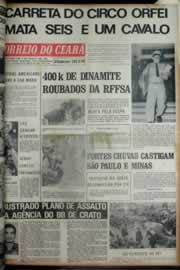 Página do jornal Correio do Ceará de janeiro de 1972