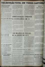 Página do jornal Correio do Ceará de janeiro de 1972