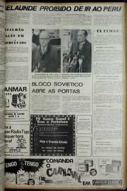 Página do jornal Correio do Ceará de janeiro de 1972