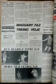 Página do jornal Correio do Ceará de janeiro de 1972