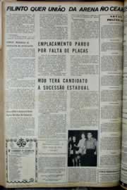 Página do jornal Correio do Ceará de fevereiro de 1972